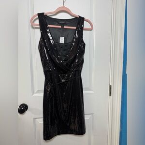 NWT White House Black Market Black Sequin Dress